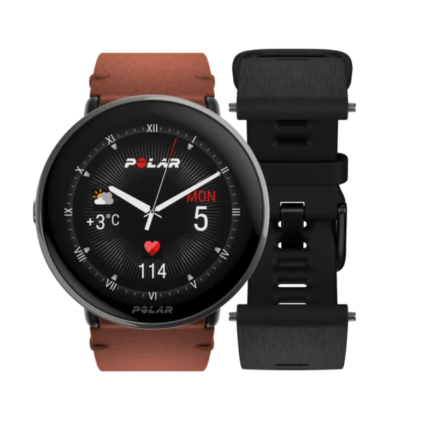 Polar Ignite 3 Titanium (Leder- und Silikonarmband)